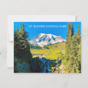 Myrtle Falls- Mount Rainier Postcard