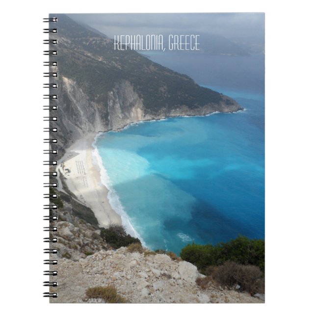 Myrtos Bay Beach Kefalonia Island Greece Notebook (Front)