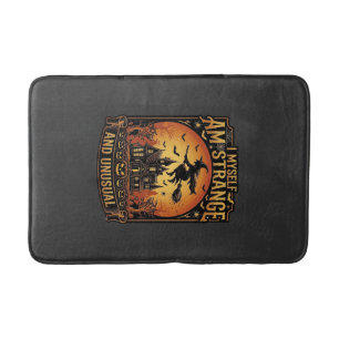 Myself Am Strange Unusual Halloween Witch Haunted  Bath Mat