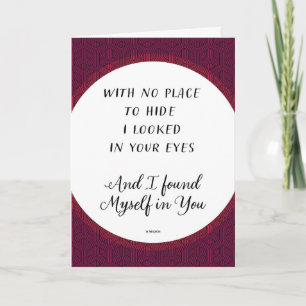 Myself in You Red Valentine Holiday Card