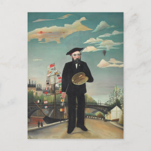 Myself Portrait Landscape 1890, Henri Rousseau Postcard