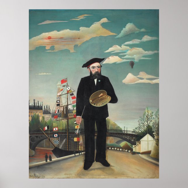 Myself Portrait Landscape 1890, Henri Rousseau Poster (Front)