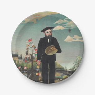 Myself: Portrait – Landscape, Henri Rousseau 1890 Paper Plate