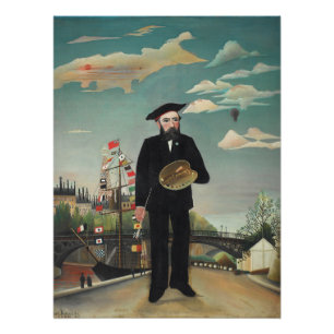 Myself: Portrait – Landscape, Henri Rousseau 1890 Poster