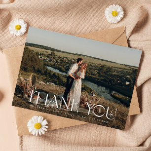 Mysical Elegance Photo Wedding Thank You Card