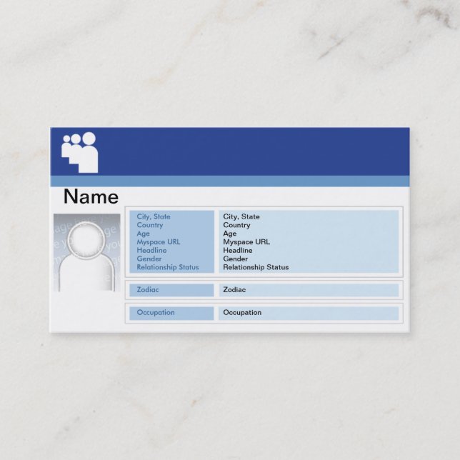 Myspace Dark - Business Card (Front)