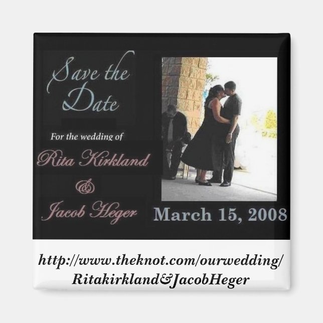 myspace magnet, http://www.theknot.com/ourweddi... magnet (Front)