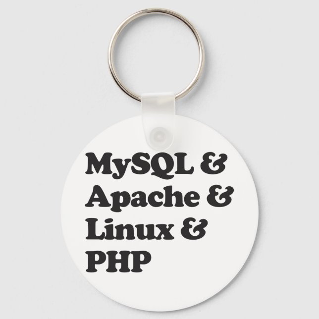 Mysql Apache Linux PHP Key Ring (Front)