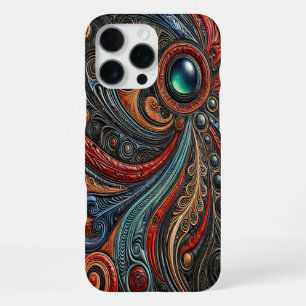 Mysterious Alien Craft Drifts Through Cosmic Art iPhone 16 Pro Max Case