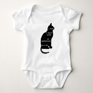 Mysterious as a Cat Edgar Allan Poe Quote Baby Bodysuit