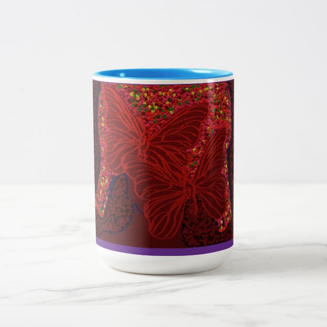 Mysterious Beauty Two-Tone Coffee Mug (Center)