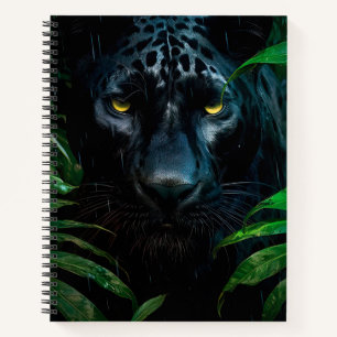 Mysterious Black Panther Jungle Wildlife Design Notebook