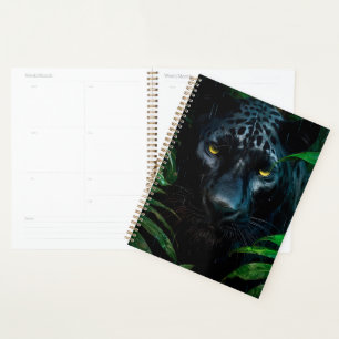 Mysterious Black Panther Jungle Wildlife Design Planner