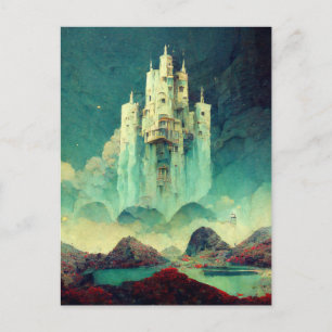 Mysterious Castle Fantasy Art Postcard