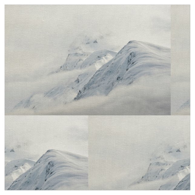 Mysterious Chugach Peaks Fabric (Close Up)