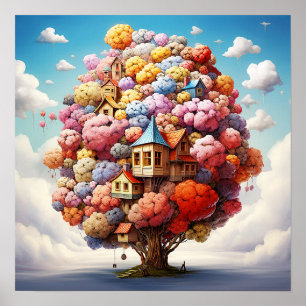 Mysterious Colourful Surreal Nature Land Poster