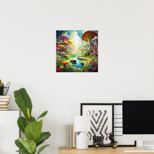 Mysterious Colourful Surreal Nature Land Poster