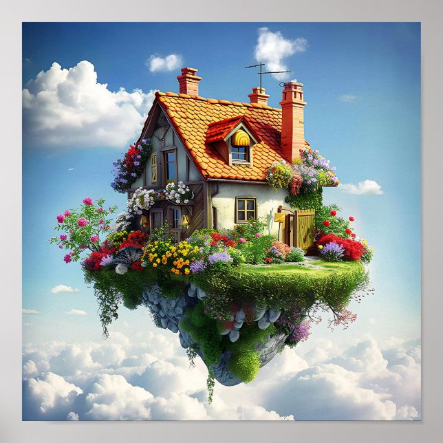 Mysterious Colourful Surreal Trendy Nature Land Poster (Front)