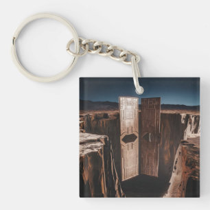 Mysterious door key ring