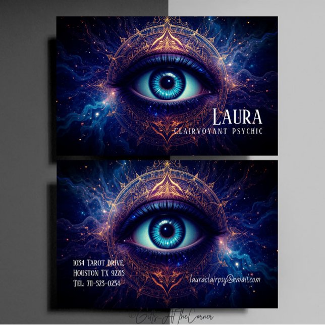 Mysterious Eye Mandala Clairvoyant Psychic Medium Business Card (Creator Uploaded)