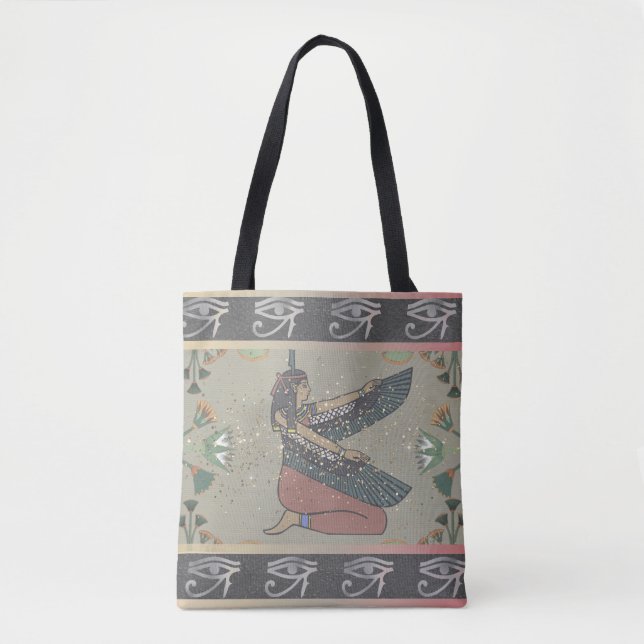 Mysterious Eye of Ra Egyptian Princess Tote Bag (Front)