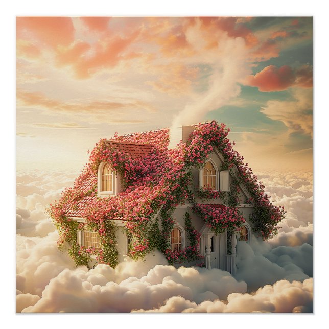 Mysterious Fantasy Floral Surreal Nature Land Poster (Front)