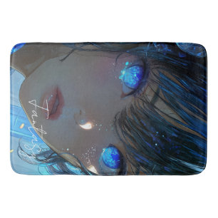 Mysterious Fantasy Girl - Ocean Art Aesthetic Bath Mat
