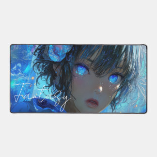 Mysterious Fantasy Girl - Ocean Art Aesthetic Desk Mat