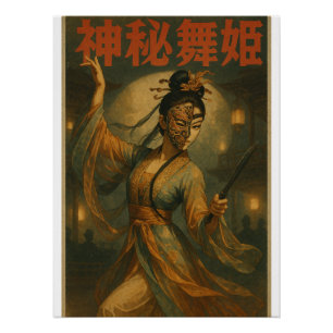 Mysterious female dancer from ancient China Poster