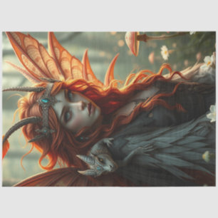 Mysterious Gothic Dragon Fairy  Tissue Paper