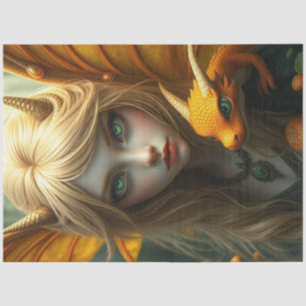 Mysterious Gothic Dragon Fairy  Tissue Paper