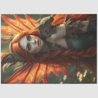 Mysterious Gothic Dragon Fairy Tissue Paper