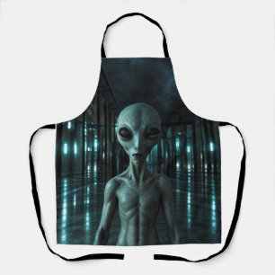 Mysterious Grey Alien Apron