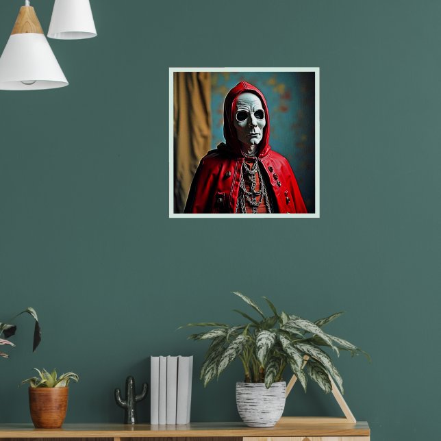 Mysterious Hooded Skull Figure Poster (Living Room 1)