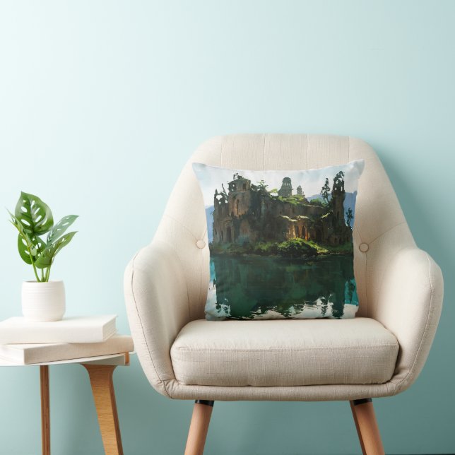 Mysterious Island and Monastery Art Cushion (Chair)