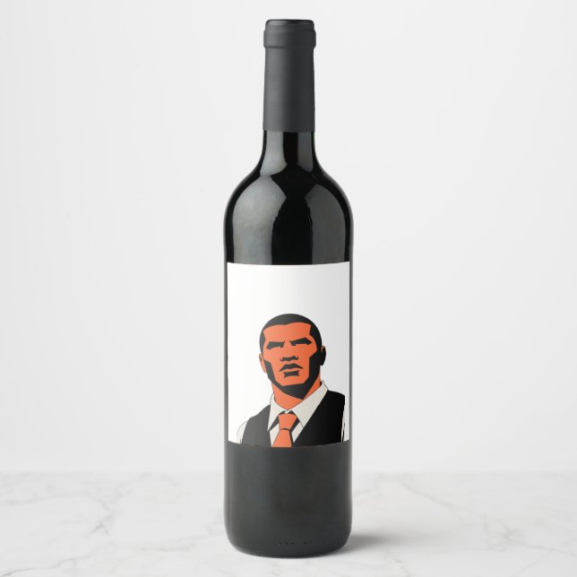 Mysterious man look wine label (Front)