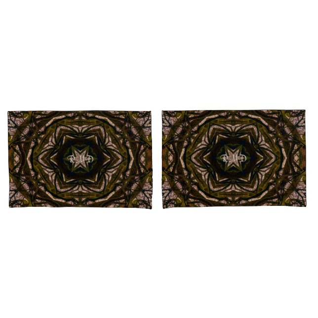 Mysterious Mandala Flower Star Root Golden Shade   Pillowcase (Front-Set)