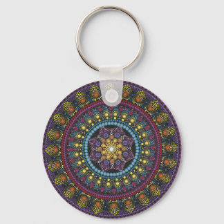 Mysterious mandala key ring