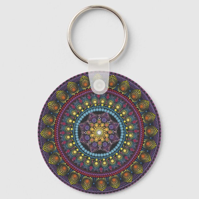 Mysterious mandala key ring (Front)