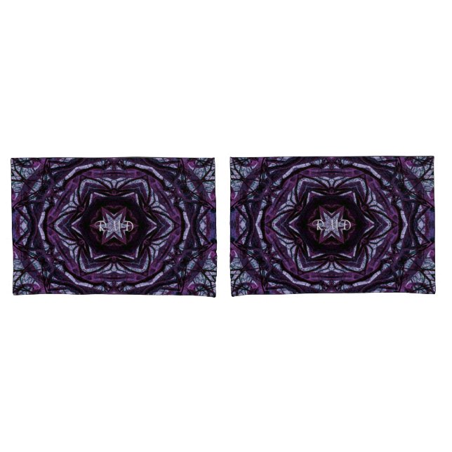Mysterious Mandala Roots Flowers Purple Magenta Pillowcase (Front-Set)