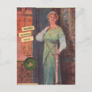Mysterious Mediaeval Woman Postcard