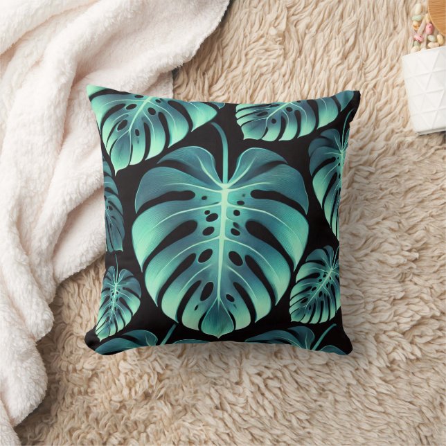 Mysterious Monstera Cushion (Blanket)