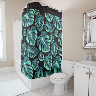 Mysterious Monstera Shower Curtain