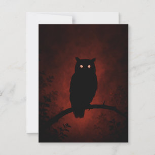 Mysterious Owl in the Night Postcard
