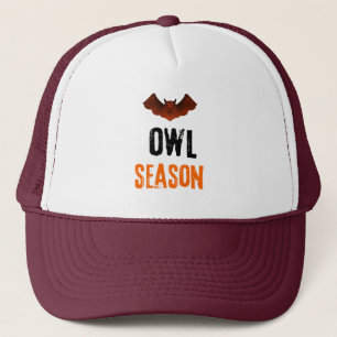 Mysterious Owl Season Spooky Vibes Trucker Hat