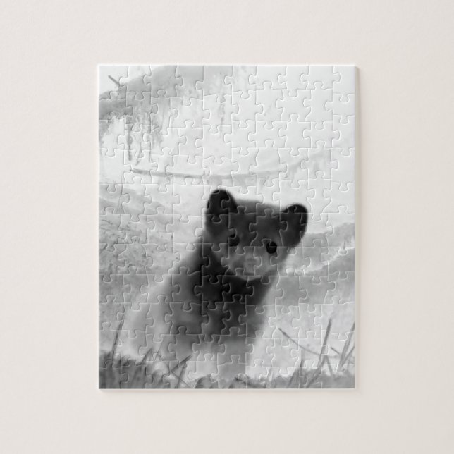 Mysterious Pine Marten Forest Night Scene Wildlife Jigsaw Puzzle (Vertical)