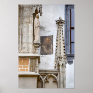 Mysterious Portrait on Old Town Hall, Bratislava Poster
