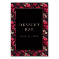 Mysterious Red Gothic Floral Skulls