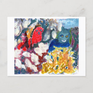Mysterious Scary Figures #1 postcard