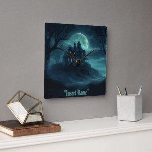 Mysterious Seaside Haunt Square Wall Clock